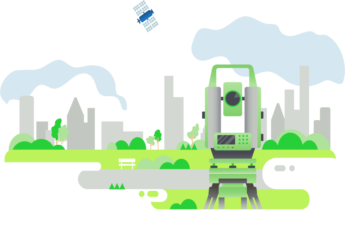 Ilustratie masuratori teodolit